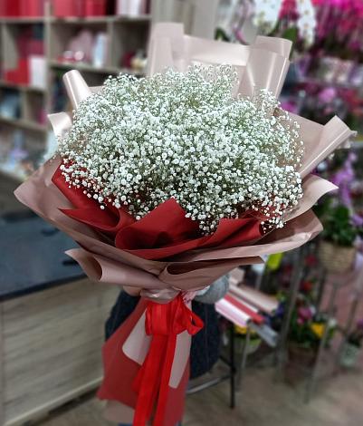 Букет цветов из: Гипсофила в Поселок Лесхоза