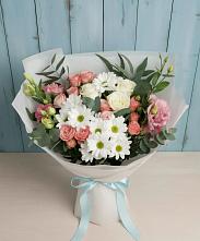 Букет цветов из:  Розы, Лизиантусы и Хризантемы в Поселок Лесхоза