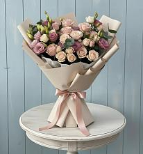 Букет цветов из:  Розы и Лизиантусы #REPLACE_PRED# Поселок Лесхоза