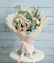 Букет цветов из:  Розы и Лизиантусы в Поселок Лесхоза