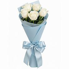 Букет 5 Белых роз Проуд в Поселок Лесхоза