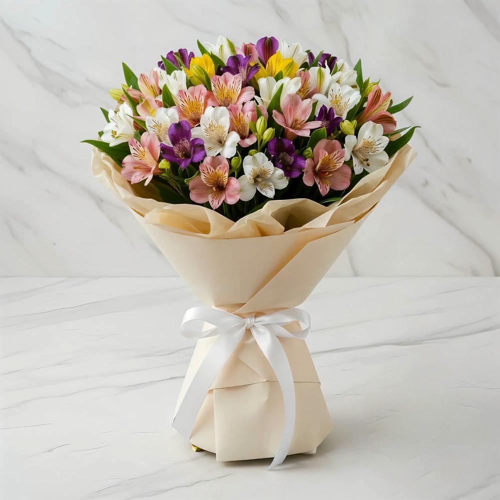 Букет цветов из: Альстромерии в Поселок Лесхоза