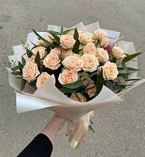 Букет Кремовые розы Латте в Поселок Лесхоза