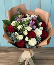 Букет цветов из:  Розы и Альстромерии в Поселок Лесхоза