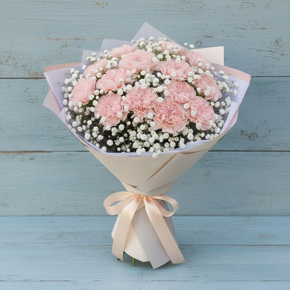 Букет цветов из: Гвоздики в Поселок Лесхоза