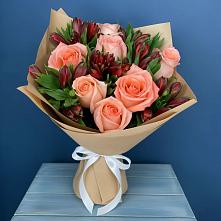 Букет цветов из:  Розы и Альстромерии в Поселок Лесхоза