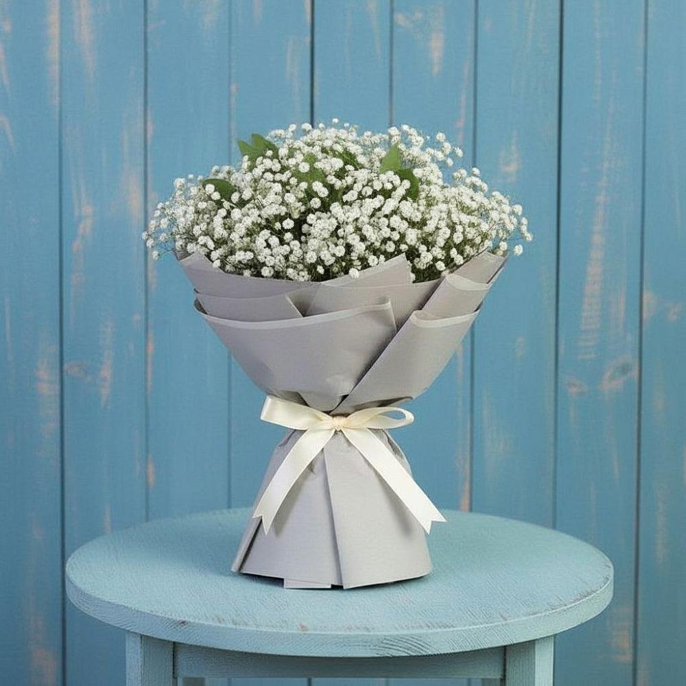 Букет цветов из: Гипсофила в Поселок Лесхоза