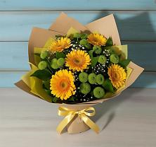 Букет цветов из:  Герберы и Хризантемы #REPLACE_PRED# Поселок Лесхоза