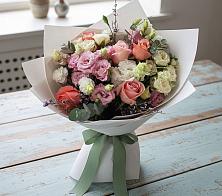 Букет цветов из:  Розы, Лизиантусы и Гвоздики #REPLACE_PRED# Поселок Лесхоза