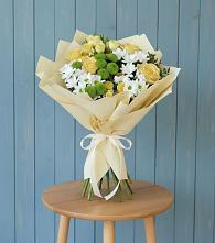 Букет цветов из:  Хризантемы и Розы в Поселок Лесхоза