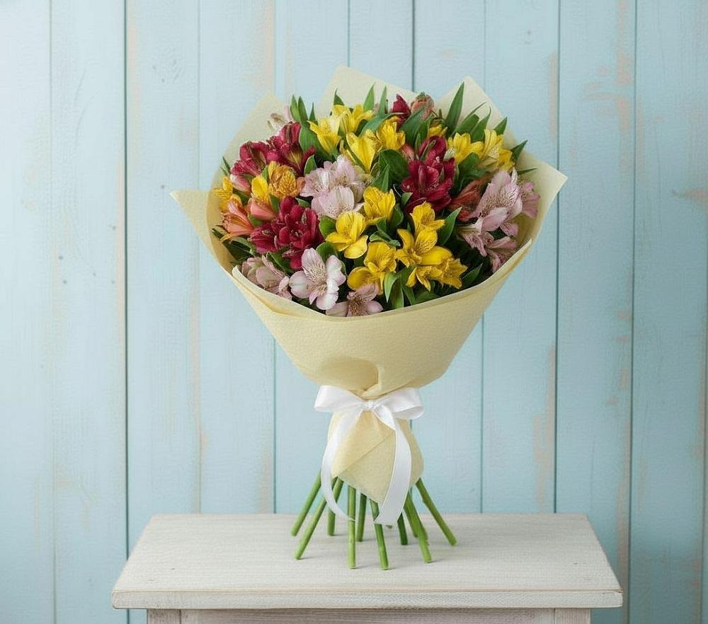 Букет цветов из: Альстромерии в Поселок Лесхоза