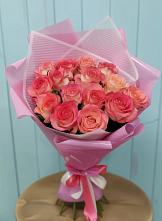Букет 15 Розовых роз Равель #REPLACE_PRED# Поселок Лесхоза