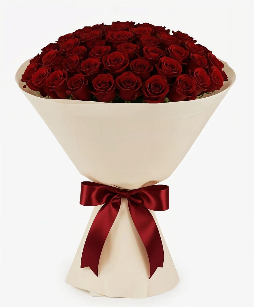 Букет 101 Бордовая роза Блэк Бакарра в Поселок Лесхоза