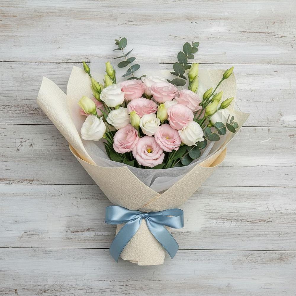 Букет цветов из: Лизиантусы в Поселок Лесхоза